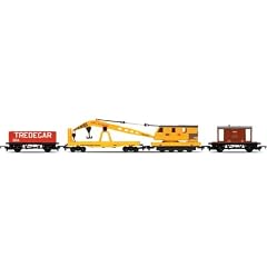 Hornby - R6365 - Breakdown Train - Brake 20T Van Wagon Crane LWB Open - Railroad