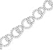 14K White Gold Circles Classic Diamond Charm Bracelet