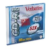 VER94521 DataLifePlus CD-R, 52x, 80-minute, 1-Pack in Slim Case