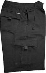 GREYSTONE Fleece Cargo Shorts In Black Or Gray #715
