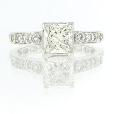 2.35ct Princess Cut Diamond Engagement Anniversary 