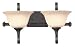 Sirocco - 2 Light Bathroom Vanity Lighting Fixture - Restoration Bronze - Light Almond Glass - B6672