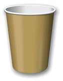 Glittering Gold Paper Cups 10ct