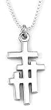 Bob Siemon Sterling Silver Calvary Cross Pendant Necklace, 18