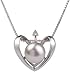 PearlsOnly Heart White 9-10mm AA Freshwater title=
