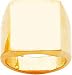 14K Gold Mens Signet Ring Sz 10
