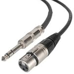 Dayton Audio CAXF-1.5N XLR-F To 1/4 TRS Cable 1.5 ft.