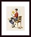 Child Psychology by Norman Rockwell 11.63X14.00 Framed with Black Wood Frame