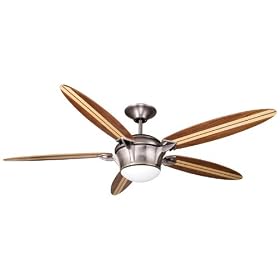 Ellington Fans SBF58AN5LKRCR2 58" Surfboard Antique Nickel Ceiling Fan w/ Light & Remote