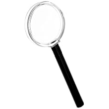 American Educational Plastic Frame Magnifier with Black Plastic Handle, 3X Magnification, 6.25" Length, Lens Diameter is 2.25"