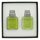 ETERNITY by Calvin Klein - Gift Set -- 3.4 oz Eau De Toilette Spray + 3.4 oz After Shave