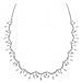 Sterling Silver Simulated Diamond cz Elegant Bridal Necklace