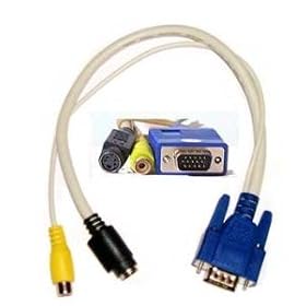 Wired--up VGA to S-Video / RCA Adaptor