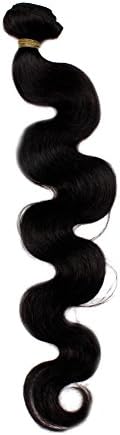 YILU Virgin Chic Hair Extension 100% Virgin Remy Hair Weft Body Wave #1B (26")