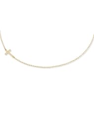 Cross Pendant Sideways Cross Necklace-gold Cross Necklace 18k Gold Plated