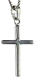 Sterling Silver Cross Pendant, 1 (25mm) Tall.