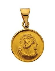 CleverEves 18K Yellow Gold 24.50 mm Face Of Jesus (Ecce Homo) Medal