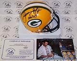 James Lofton Autographed Green Bay Packers Mini Football Helmet with 