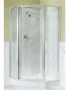 KOHLER K-704516-B1-MX Devonshire Neo-Angle Shower Enclosure, Matte Nickel