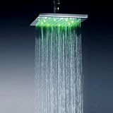 Buy 8 Inch Chromed Brass Square LED Rainfall Shower Head (0913 -8104) by Max