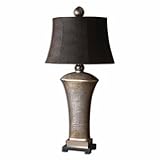 Afton Table Lamp by Uttermost - Lightly Antiqued Silver Champagne Leaf W (27950-1)