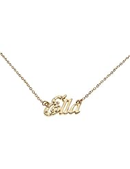 Name Necklaces Ella - Personalized Necklace Gold Plated 18K, Belcher Chain, 2mm Thick
