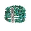 .925 Silver &Turquoise 5-Strand Stretch Bracelet- 7 IN