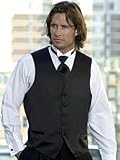 Black Tuxedo Vest-Finest Quality Satin! (43-44 = large)