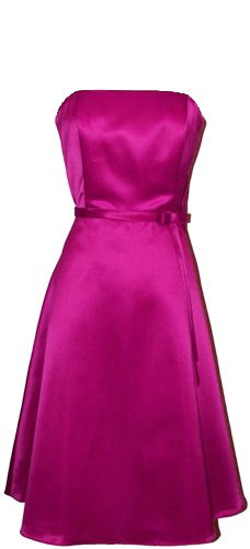 50′s Strapless Satin Formal Bridesmaid Prom Dress Holiday Gown, Small, Fuchsia 50′s Strapless Satin Formal Bridesmaid Prom Dress Holiday Gown, Small, Fuchsia