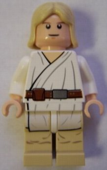 gadget geek - lego star wars luke skywalker tatooine tenue chair t&ecirc;te mini figurine
