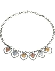 Amalfiâ"¢ Stainless Steel Glitter Heart Necklace Pendant with Immersion Plate