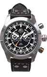 H3TACTICAL Stealth Mission Chrono Leather Men's watch #H3.521271.12