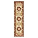 Safavieh LNH330A Lyndhurst Collection Ivory and Red Area Runner, 2-Feet 3-Inch by 16-Feet
