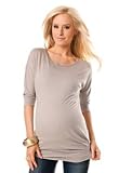 A Pea in the Pod: 3/4 Sleeve V-neck Pleated Maternity T Shirt