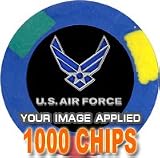 Custom Poker Chips: Put your image, Promotional Logo, or Design on a chip - 1,000 Full Color 14 gram Clay Composite poker chips