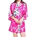 SexyTown Women's Kimono Robe - Peacock & Blossoms Short Style