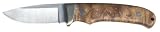 Schrade Desert Iron Wood Nickel Handle Fixed Blade w/ Leather Sheath - Clam Packed