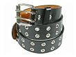 MENS/WOMENS BLACK TWO METAL ROW PUNK LEATHER BELTS