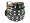 MENS/WOMENS BLACK TWO METAL ROW PUNK LEATHER BELTS, LARGE