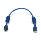 Premium 1.5ft (0.5M) Ultra-High Speed HDMI Cable - 120 Hz - Version 1.3 Category 2 - 1080p - PS3 - Blu-Ray - XBox360 - BLUE Color