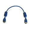 Premium 1.5ft (0.5M) Ultra-High Speed HDMI Cable - 120 Hz - Version 1.3 Category 2 - 1080p - PS3 - Blu-Ray - XBox360 - BLUE Color