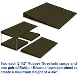 EZ-Access Rubber Threshold Ramp System - 2  x 24 Square Risers - 1 pair