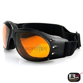 Cruiser Goggle with Black Frame, Anti-fog Amber Lens