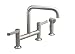 KOHLER K-6126-4-VS Torq Deck Mount Bridge Kitchen Faucet with Sidespray, Vibrant Stainless