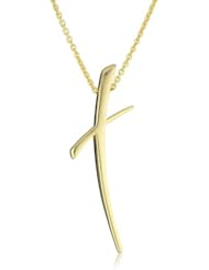 1AR by UnoAerre 18KT Gold Plated Cross Necklace