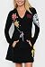 Ed Hardy Black Tiger Stretch French Terry Hoodie Dress