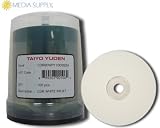 Taiyo Yuden - 100 x CD-R - 700 MB ( 80min ) 52x - ink jet printable surface - spindle - storage media