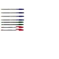 Bic Cristal medium point ball pens in mixed assorted colours - pack of 10 clear barrel biros