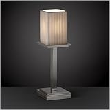 IMAGE OF Limoges Montana One Light Lamp Metal Finish: Brushed Nickel, Impression: Checkerboard