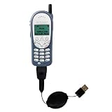 Retractable USB Cable for the Motorola i205 with Power Hot Sync and Charge capabilities - Gomadic Brand w/ TipExchange Technology